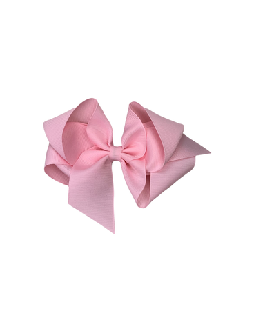 light pink bow on hair clip