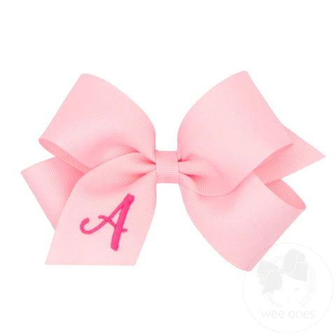 pink bow with letter A