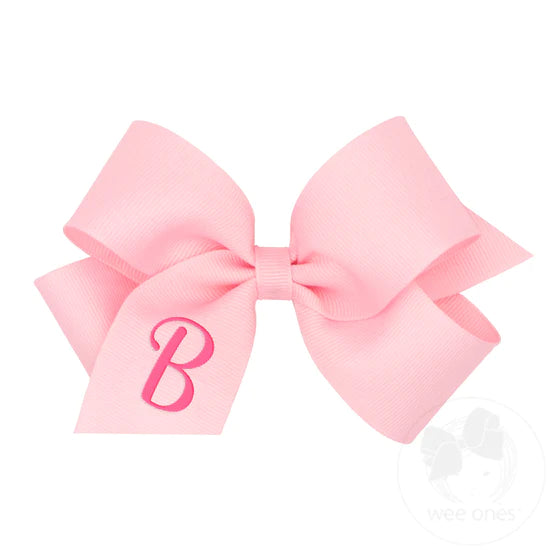 pink bow with letter B