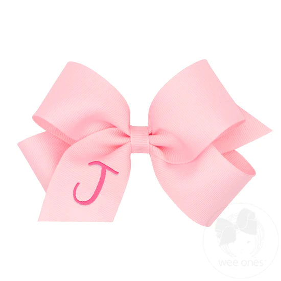 pink bow with letter J