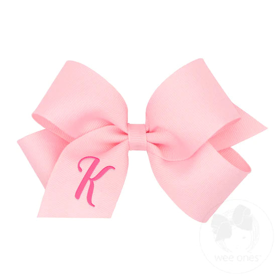 pink bow with letter K