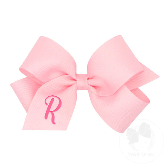 pink bow with letter R