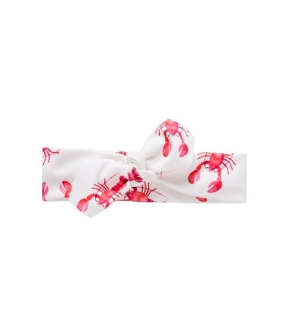 white headband with lobsters all over