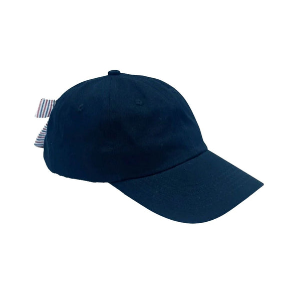 front of hat solid navy blue