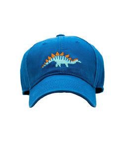blue hat with light blue dinosaur with orange mane