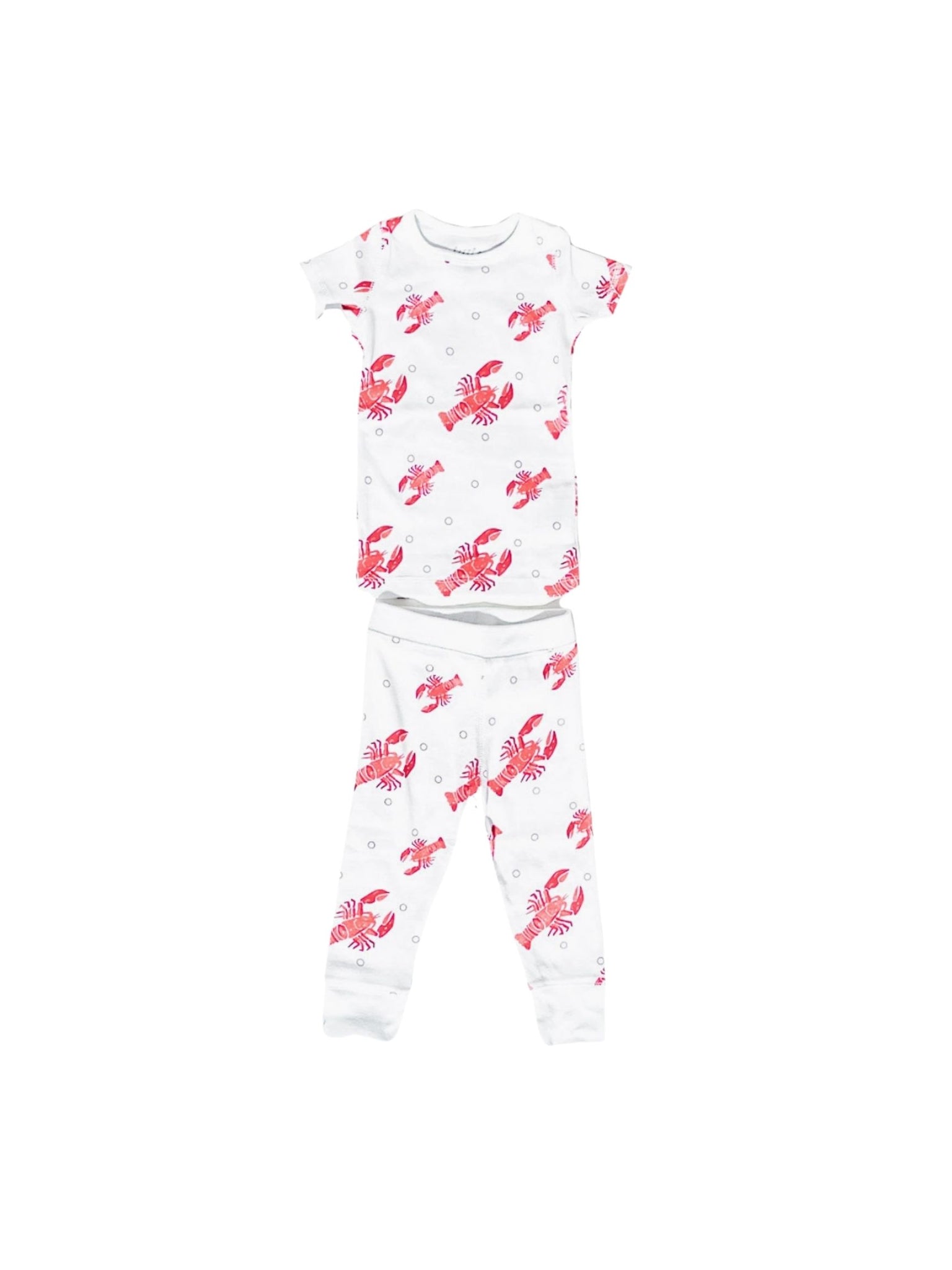 two piece pajamas with lobsters