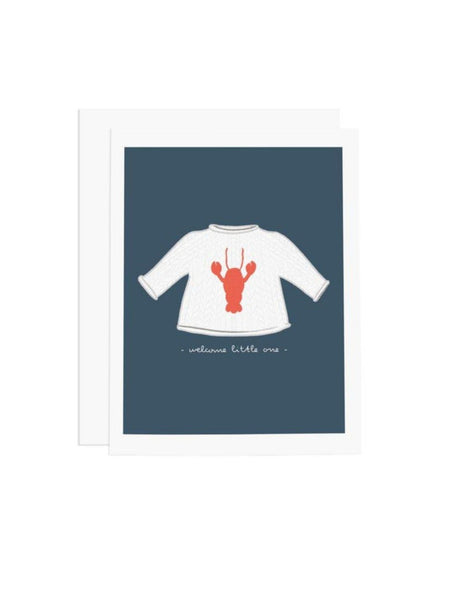 lobster sweater greeting card