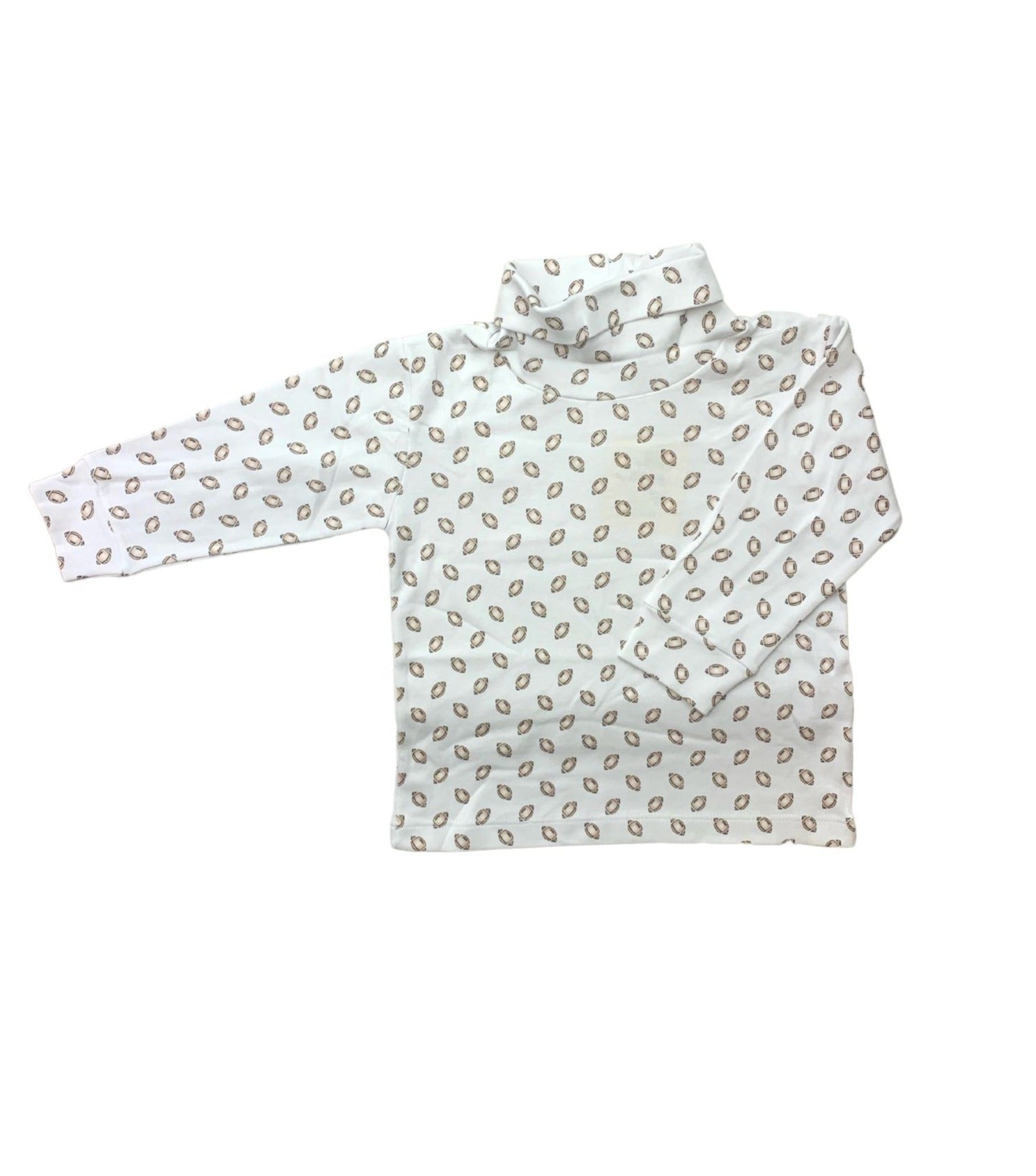 Little English | Kid & Baby Turtleneck - Fall Football Print 12M