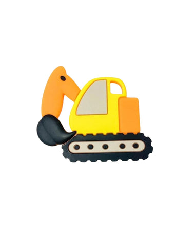 yellow construction digger teether