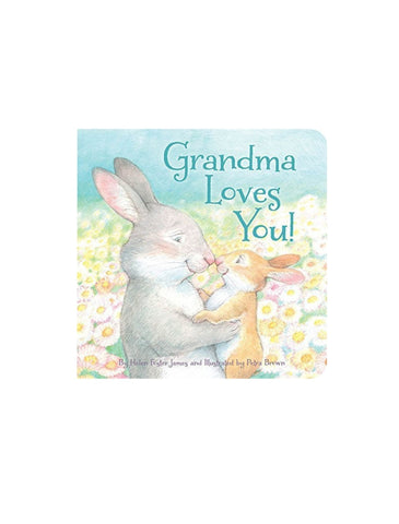 cover with grey grandma bunny and tan baby bunny