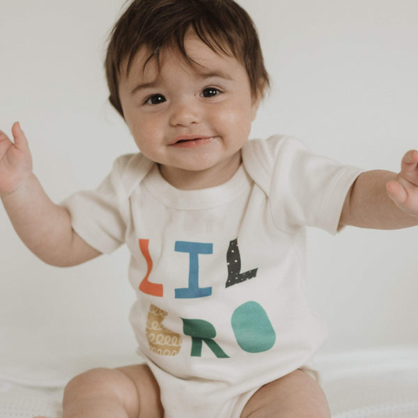 baby wearing onesie
