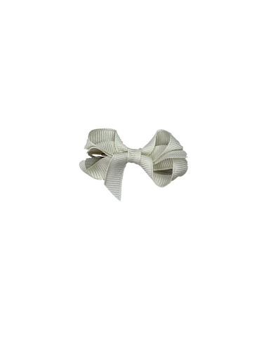 small ivory bow on hair clip