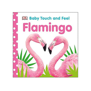 book cover shows 2 pink flamingos