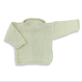 back of ivory roll neck sweater with no graphic