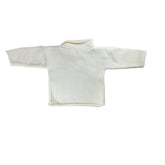 back of ivory roll neck sweater with no graphic