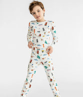 little boy wearing pajamas