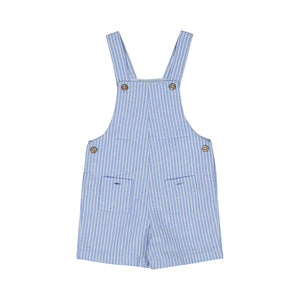 blue striped overalls