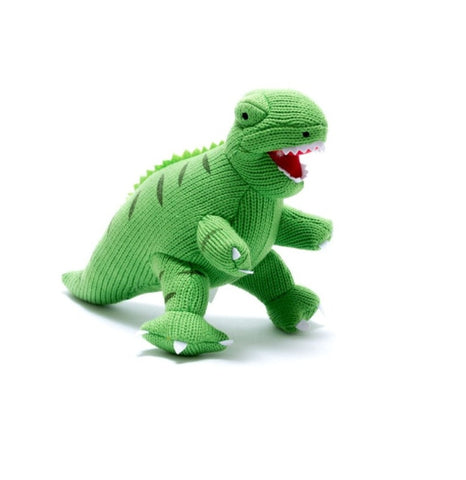 green knitted t rex