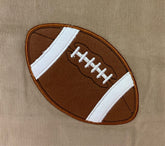 close up of brown football