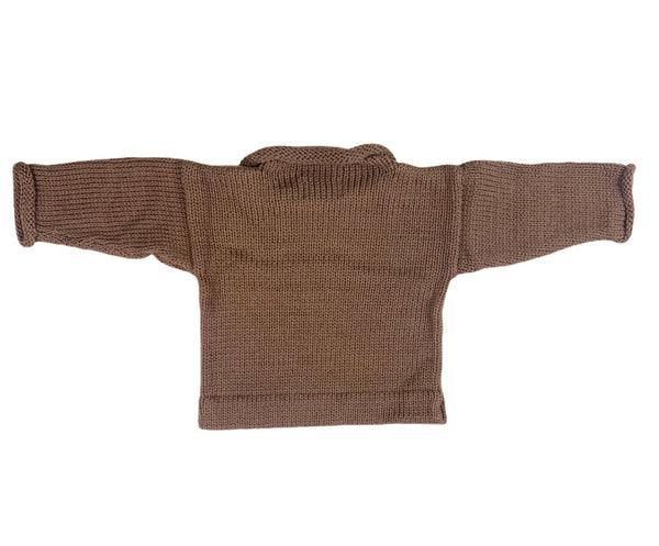 back of sweater solid brown 