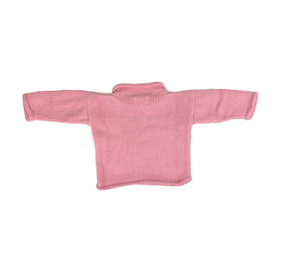 back of sweater solid pink
