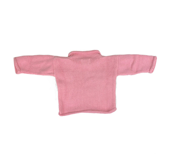 back of sweater solid pink