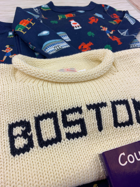 Boston sweater and Boston pajamas