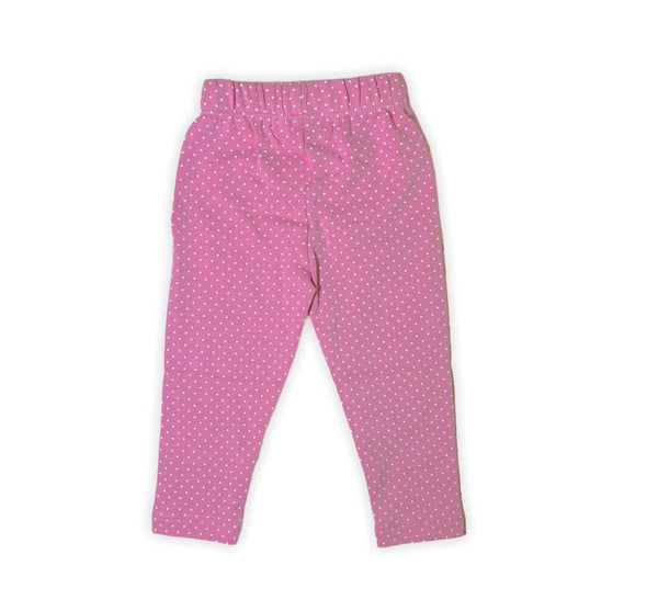 back of pink leggings, same print