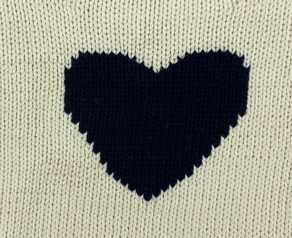close up of navy heart