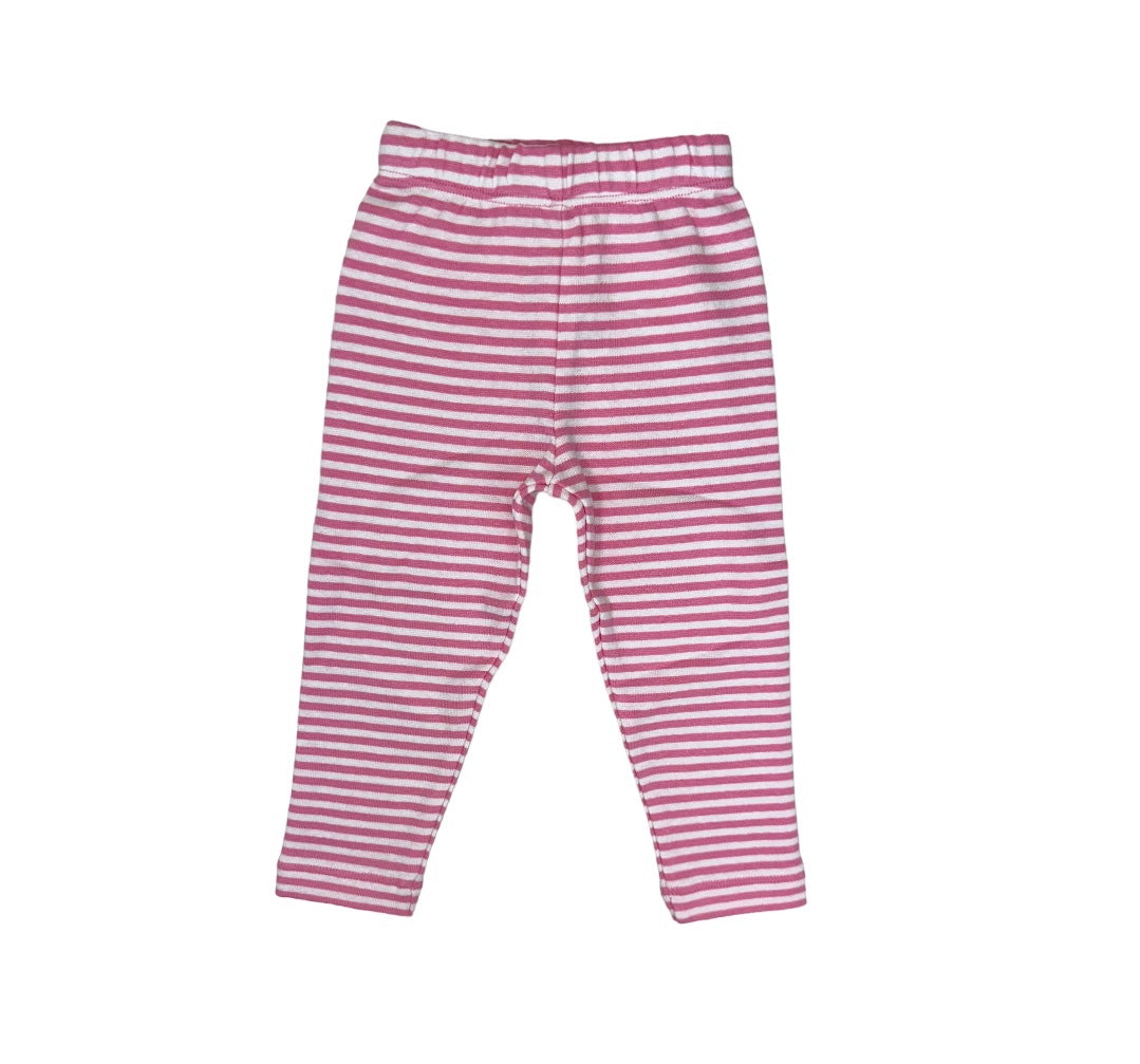 pink and white striped leggings