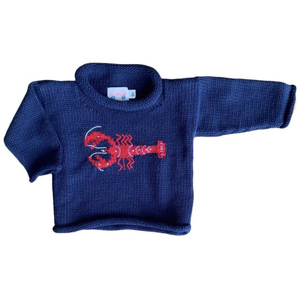 matching Navy Lobster Roll Neck Sweater