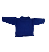 back of sweater solid blue