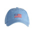 light blue hat with American flag