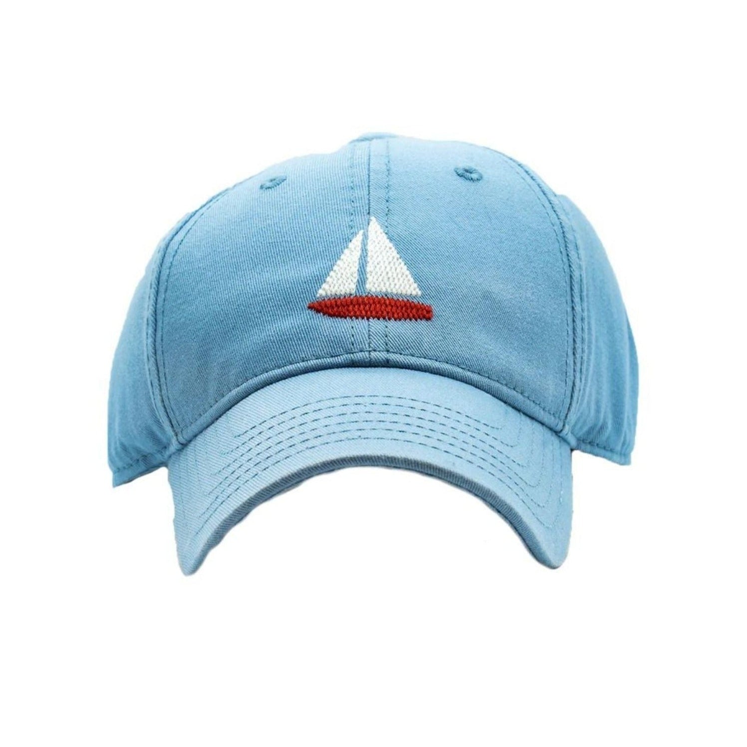 light blue hat with sailboat