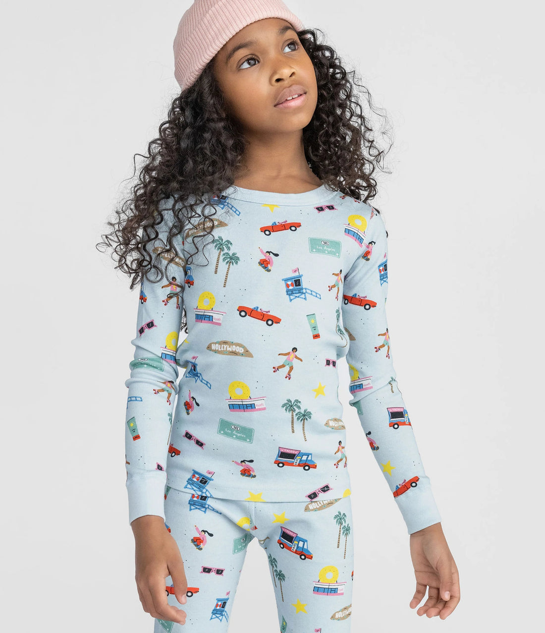 girl wearing pajamas