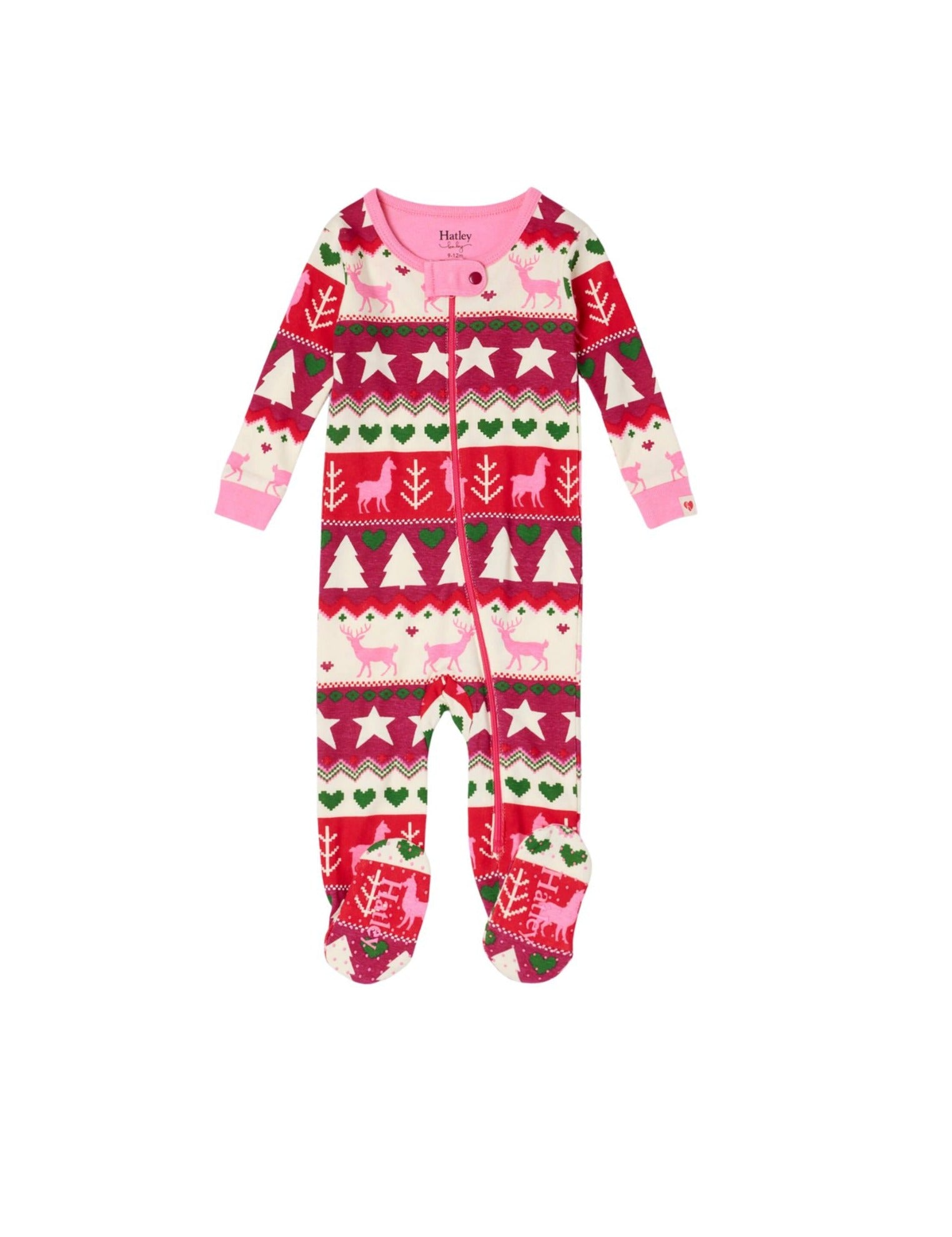 pink holiday fair isle coverall - Hatley coverall