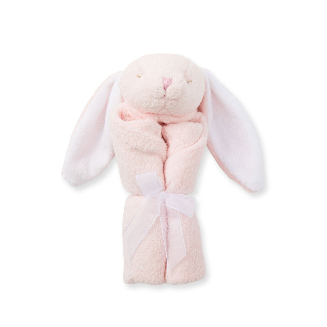 pink bunny lovie rolled up