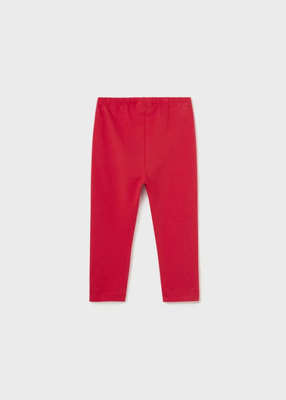 back of red baby leggings